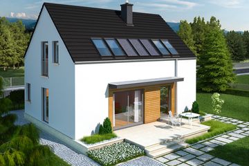  Projekt domu E1 (wersja A) economic (WRC2102) - projekt domu parterowego z poddaszem - Zdjęcie 4