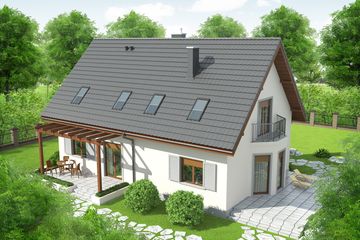  Projekt domu Raul (dwulokalowy) (WRC1950) - projekt domu parterowego z poddaszem - Zdjęcie 2