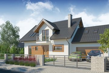  Projekt domu Aron 2 PS (WRW1236) - projekt domu parterowego z poddaszem - Zdjęcie 2