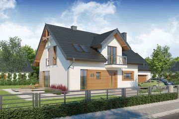  Projekt domu Aron 2 PS (WRW1236) - projekt domu parterowego z poddaszem - Zdjęcie 3