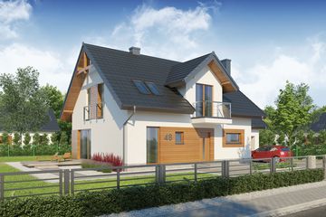  Projekt domu Aron PS (WRW1237) - projekt domu parterowego z poddaszem - Zdjęcie 2