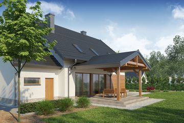  Projekt domu Aron PS (WRW1237) - projekt domu parterowego z poddaszem - Zdjęcie 4