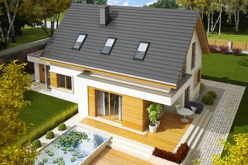  Projekt domu Patryk G1 bianco (WRC1979) - projekt domu parterowego z poddaszem - Zdjęcie 3