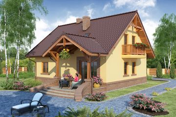  Projekt domu Wera PS (WRW1186) - projekt domu parterowego z poddaszem - Zdjęcie 3