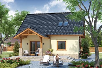  Projekt domu Aspazja 3 (WRW1191) - projekt domu parterowego z poddaszem - Zdjęcie 3
