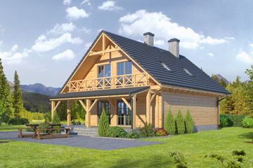  Projekt domu Świdnica 36 dw (KRP1709) - projekt domu parterowego z poddaszem - Zdjęcie 2