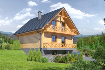  Projekt domu Bartne dw 5 (KRP1712) - projekt domu parterowego z poddaszem - Zdjęcie 2