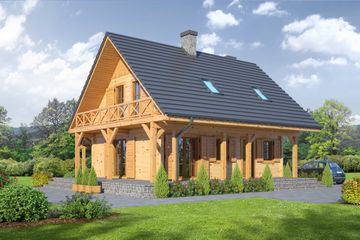  Projekt domu Świdnica mała dw3 (KRP1720) - projekt domu parterowego z poddaszem - Zdjęcie 1