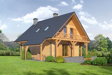  Projekt domu Świdnica mała dw3 (KRP1720) - projekt domu parterowego z poddaszem - Zdjęcie 2