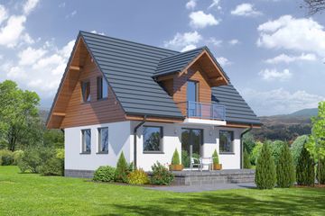  Projekt domu Grabów k (KRP1721) - projekt domu parterowego z poddaszem - Zdjęcie 2