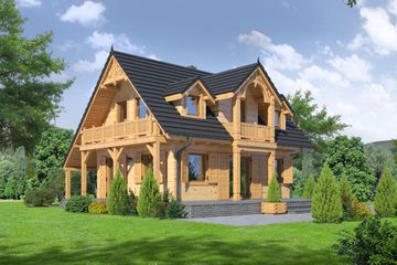  Projekt domu Gaik sudecki dw (KRP1722) - projekt domu parterowego z poddaszem - Zdjęcie 2