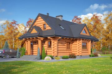  Projekt domu Rytowo dw19 (KRP1724) - projekt domu parterowego z poddaszem - Zdjęcie 1