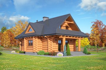  Projekt domu Rytowo dw19 (KRP1724) - projekt domu parterowego z poddaszem - Zdjęcie 2