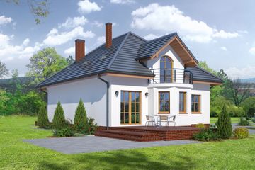  Projekt domu Buczyna 5 (KRP1729) - projekt domu parterowego z poddaszem - Zdjęcie 2