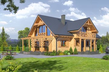  Projekt domu Koralowo dw (KRP1730) - projekt domu parterowego z poddaszem - Zdjęcie 1