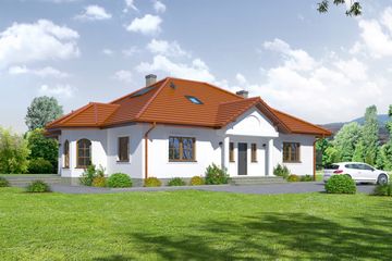  Projekt domu Zadębie 15 (KRP1731) - projekt domu parterowego - Zdjęcie 1