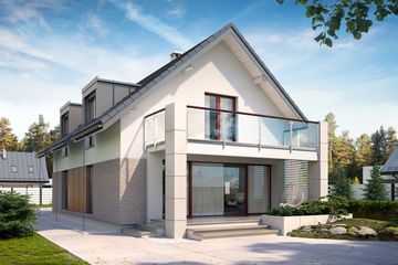  Projekt domu Alwin 2 (BSE1070) - projekt domu parterowego z poddaszem - Zdjęcie 2