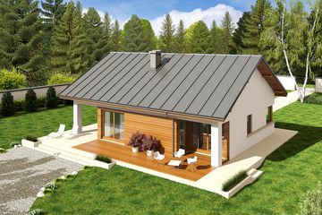  Projekt domu Tori III G1 (wersja A) economic (WRC2094) - projekt domu parterowego - Zdjęcie 3