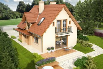  Projekt domu Julek II G1 (WRC1919) - projekt domu parterowego z poddaszem - Zdjęcie 3