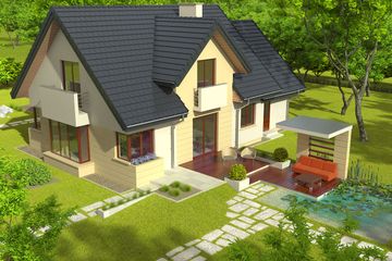  Projekt domu Andrzej II G1 (WRC1883) - projekt domu parterowego z poddaszem - Zdjęcie 3