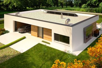  Projekt domu EX 7 (z wiatą) multi-comfort (WRC2459) - projekt domu parterowego - Zdjęcie 4