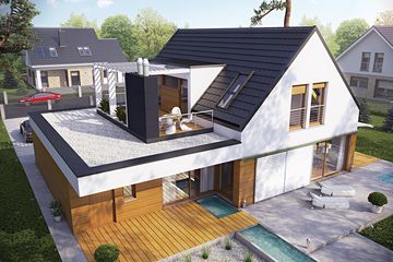  Projekt domu Neo G1 energo (WRC2432) - projekt domu parterowego z poddaszem - Zdjęcie 4