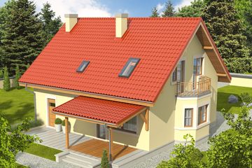  Projekt domu Aga II G1 (WRC1976) - projekt domu parterowego z poddaszem - Zdjęcie 3