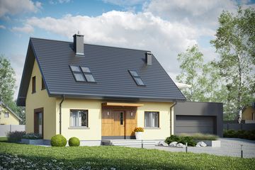  Projekt domu Marcin II G2 (WRC2464) - projekt domu parterowego z poddaszem - Zdjęcie 3