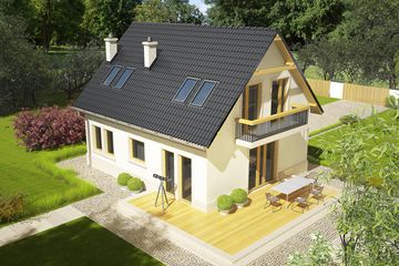  Projekt domu Oleńka (WRC1056) - projekt domu parterowego z poddaszem - Zdjęcie 4