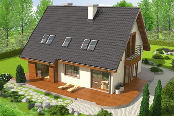  Projekt domu Kalina G1 (nowa) (WRC1917) - projekt domu parterowego z poddaszem - Zdjęcie 3