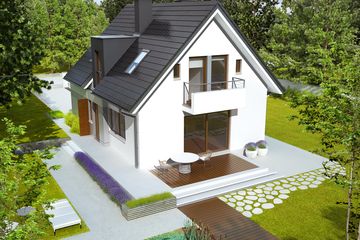  Projekt domu Julek G1 (WRC1904) - projekt domu parterowego z poddaszem - Zdjęcie 3