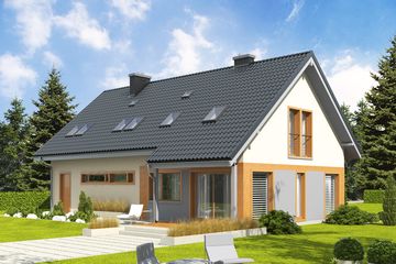  Projekt domu Amber G1 bianco (WRC1981) - projekt domu parterowego z poddaszem - Zdjęcie 3