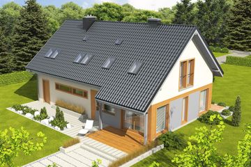  Projekt domu Amber G1 bianco (WRC1981) - projekt domu parterowego z poddaszem - Zdjęcie 4