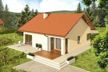  Projekt domu Tori III (wersja B) economic (WRC2065) - projekt domu parterowego - Zdjęcie 3