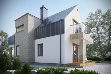  Projekt domu D190A (WAI1152) - projekt domu parterowego z poddaszem - Zdjęcie 3