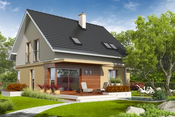  Projekt domu Jurek II G1 (WRC2025) - projekt domu parterowego z poddaszem - Zdjęcie 3