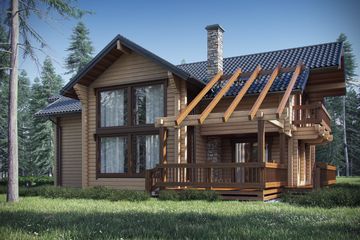  Projekt domu letniskowego D53 - dom letniskowy (WAI1235) - projekt domu letniskowego parterowego z poddaszem - Zdjęcie 3