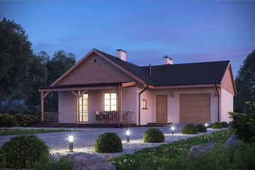 Projekt domu D104 - Marika wersja drewniana (WAI1313) - projekt domu parterowego - Zdjęcie 3