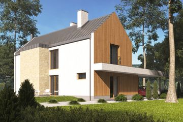  Projekt domu D164 (WAI1267) - projekt domu z pełnym piętrem - Zdjęcie 2