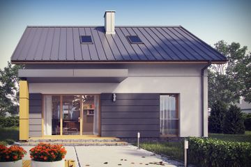  Projekt domu D153B (WAI1302) - projekt domu parterowego z poddaszem - Zdjęcie 3