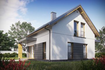  Projekt domu D153B (WAI1302) - projekt domu parterowego z poddaszem - Zdjęcie 4