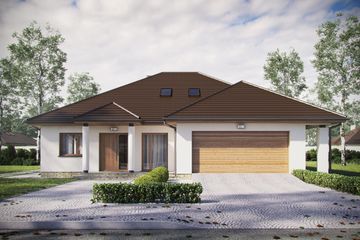  Projekt domu D204A (WAI1309) - projekt domu parterowego - Zdjęcie 3