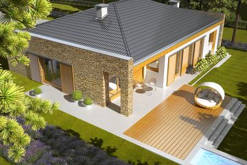  Projekt domu Marlon IV G1 (z wejściem od południa) (WRC2337) - projekt domu parterowego - Zdjęcie 3