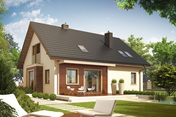  Projekt domu Arizona II G1 (WRC2123) - projekt domu parterowego z poddaszem - Zdjęcie 3