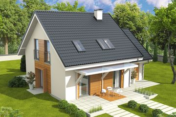  Projekt domu Morena II G1 bianco (WRC1968) - projekt domu parterowego z poddaszem - Zdjęcie 3