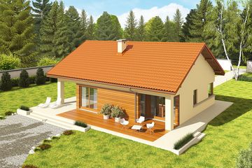  Projekt domu Tori III G1 economic (wersja B) (WRC2095) - projekt domu parterowego - Zdjęcie 3