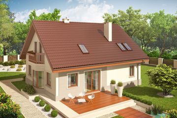  Projekt domu Arizona G1 (WRC2115) - projekt domu parterowego z poddaszem - Zdjęcie 3