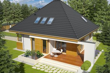  Projekt domu Jarek II G1 (WRC1965) - projekt domu parterowego z poddaszem - Zdjęcie 3