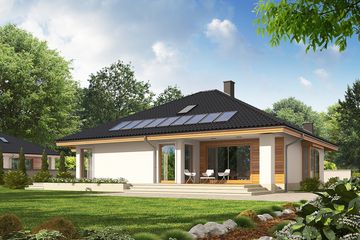  Projekt domu Flori III G1 (wersja A) economic (WRC2097) - projekt domu parterowego - Zdjęcie 3