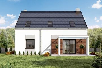  Projekt domu Eco 5 bez garażu [B] (WRF1601) - projekt domu parterowego z poddaszem - Zdjęcie 2